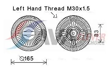 Clutch, radiator fan