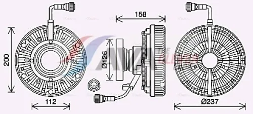 Clutch, radiator fan